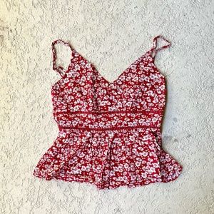 NWT Francescas Monroe Ladder Floral Trim Tank